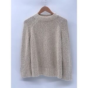 St. John Sweater Coastal Minimalist Old Money Women Medium Off White Oatmeal